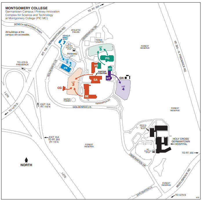 Germantown Campus Evacuation map