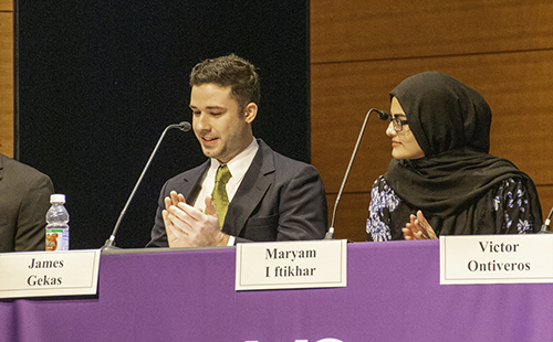 Maryam Iftikhar (Right) and James Gekas (Left)