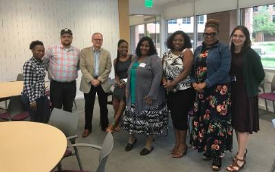 Potluck with the president attendees with Dr. Cain