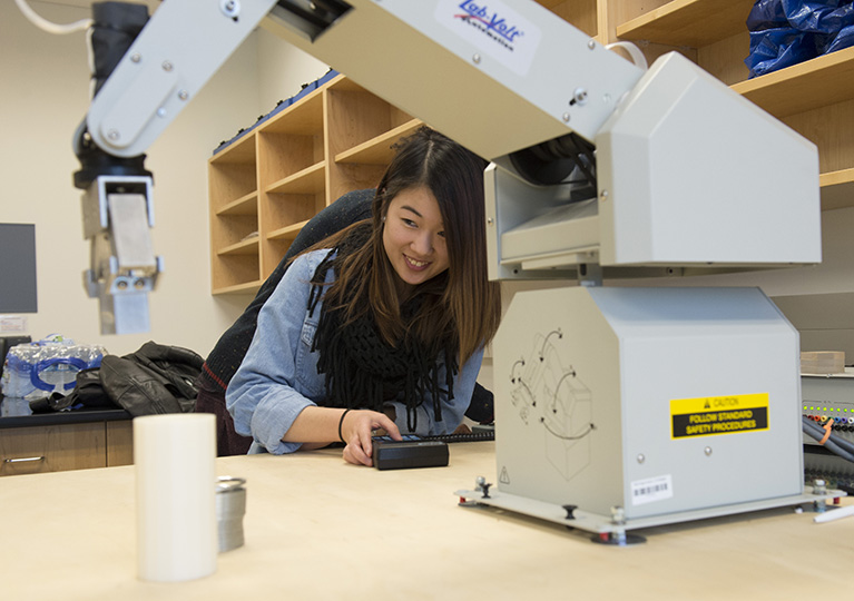 MC Engineering student in a lab